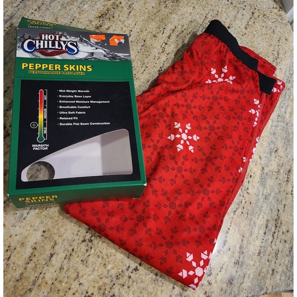 Hot Chillys Pepper Skins Performance Layer Bottom Chrystal Sz Youth M Winterwear